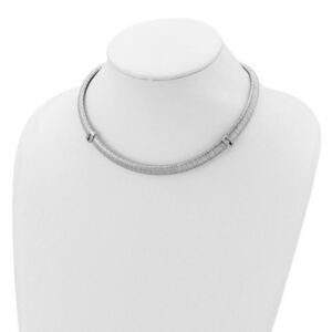 New Sterling Silver CZ Station Necklace